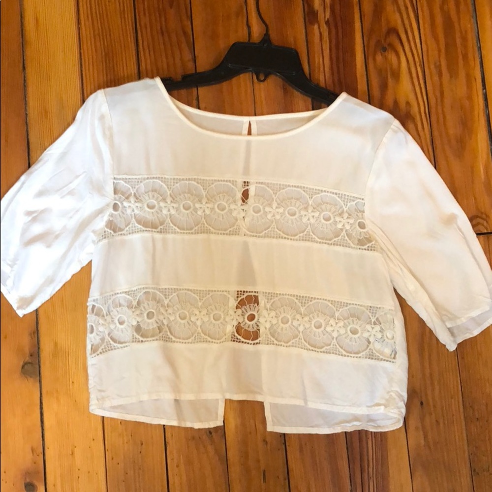 White sheer blouse!